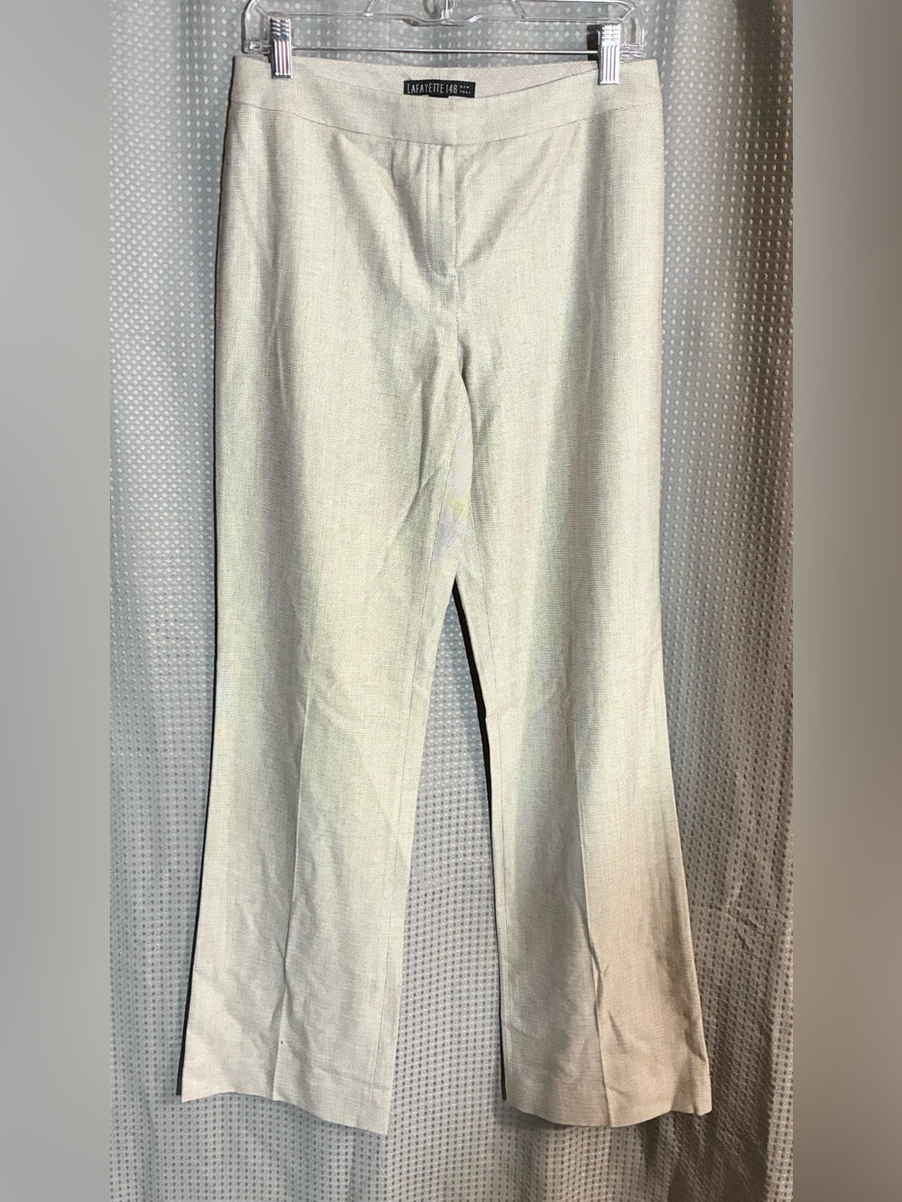Lafayette 148 Cream Womans Dress Pants 4 Lightweight Wool Blend Office Luxury